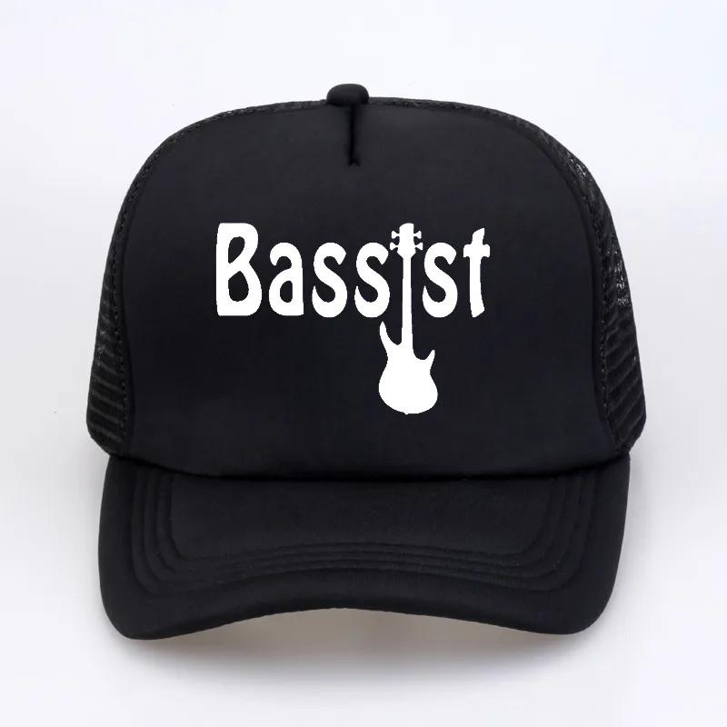 

Bassist Guitar Baseball caps cool Summer Mesh Trucker Cap fashion Unisex adjustable sun breathable snapback hats