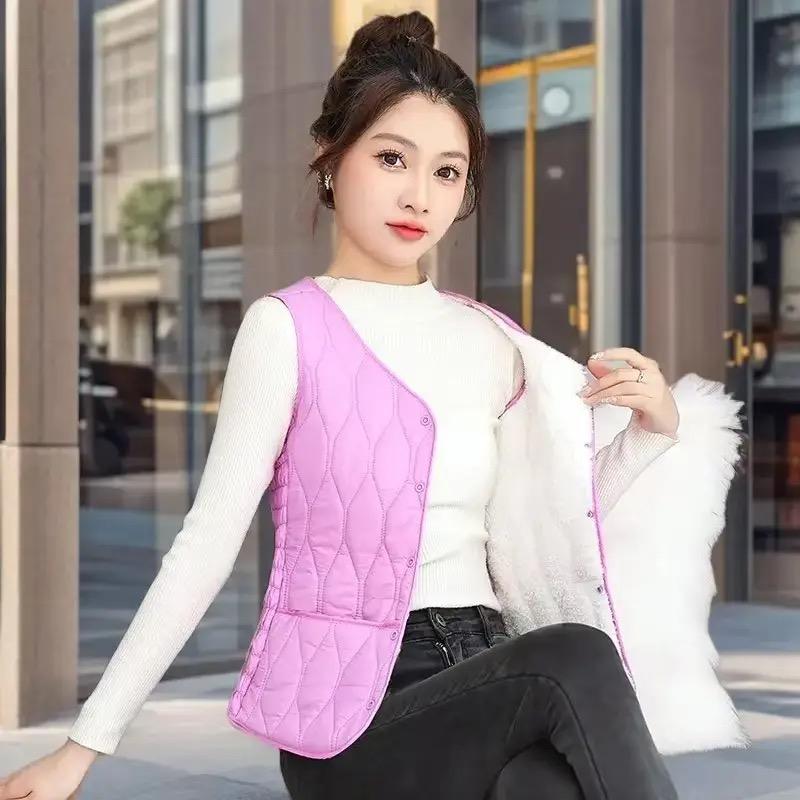 Women Waistcoat Women Vest Coat Women's Fall Winter Sleeveless Vest Coat with Pockets Soft Thick Padded for Warmth