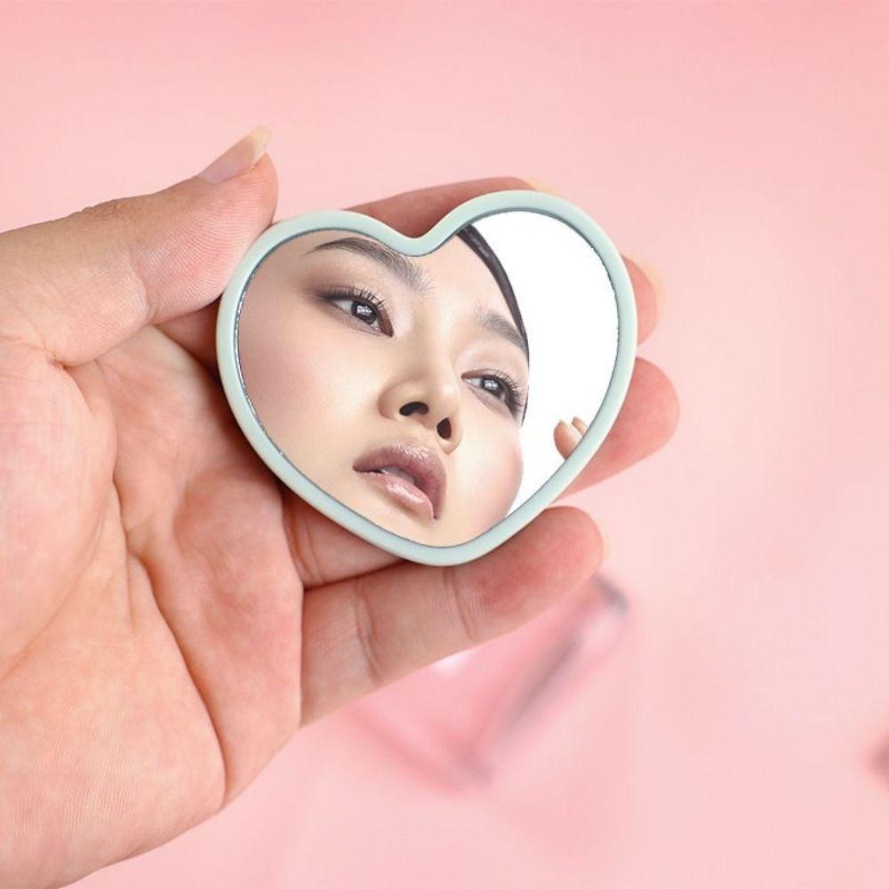 Handheld Handheld Mirror Single-sided Beauty Make-up Mirror Portable Heart-shaped Mirror  Cosmetic