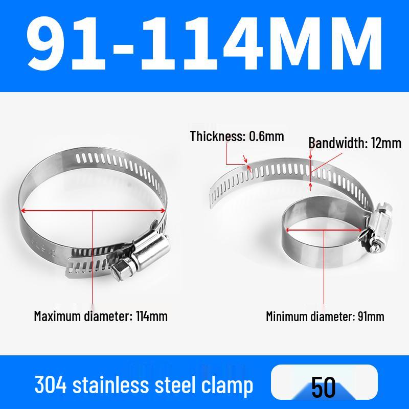 304 Stainless Steel Quick-Install Hose Clamp for Gas Pipes