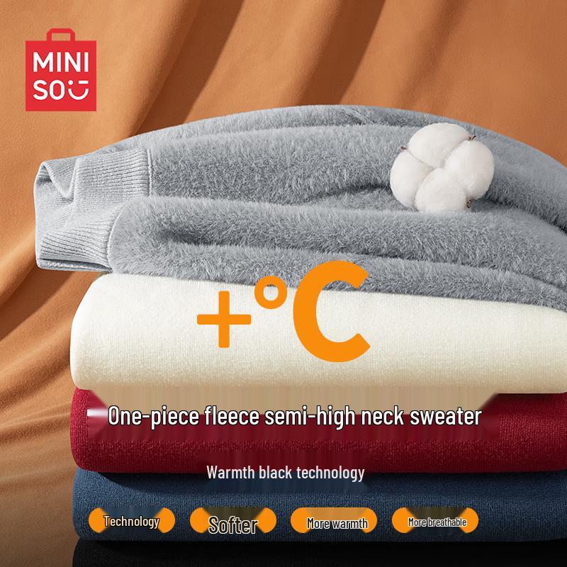 MINISO Men's Thick Thermal Turtleneck Sweater