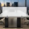 Acrylic Frosted Office Partition - Single Panel, Modern Desk Divider, Clear Privacy Screen for Workspace, Clamp-On Desktop Panel