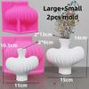 Hollow heart flower vase resin silicone mold heart-shaped vase concrete mould Valentine's Day gift Love flower pot gypsum molds