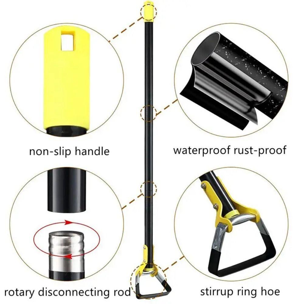 With Triangle Head Stirrup Loop Hoe Stainless Steel Stirrup Ring Hoe Garden Hula Hoes  Weeding