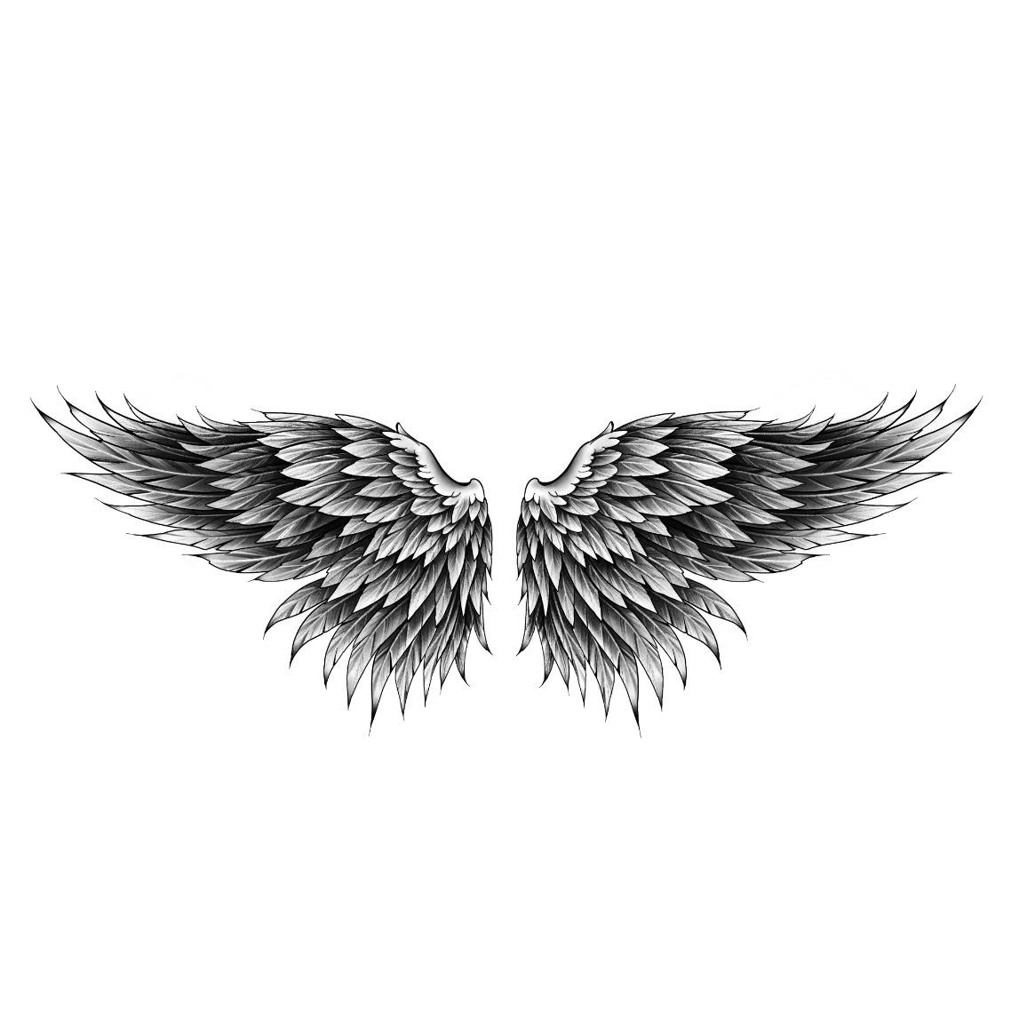 

Wing tattoo stickers are waterproof, wear-resistant, and long-lasting3-7Simulated Back Authentic70*50