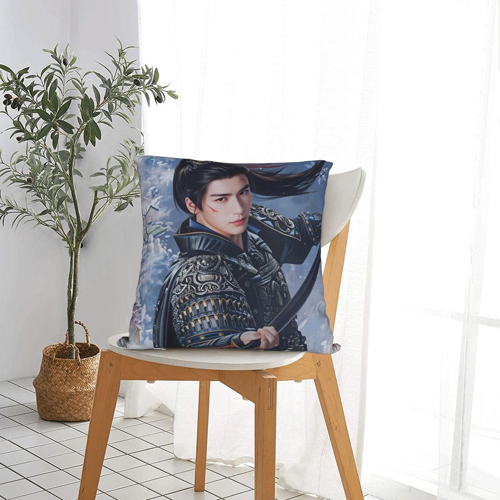 Pursuit of Jade Zhu Yu Pillowcase Polyester Cushion Cover Decorative Zhang Linghe Throw Pillow Case Cover Home Square 40X40cm