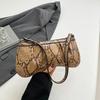 Yogodlns Vintage PU Fashion Shoulder Bag Zipper Closure Snake Skin Print Underarm Bag Women's Trendy Handbag Designer Bag