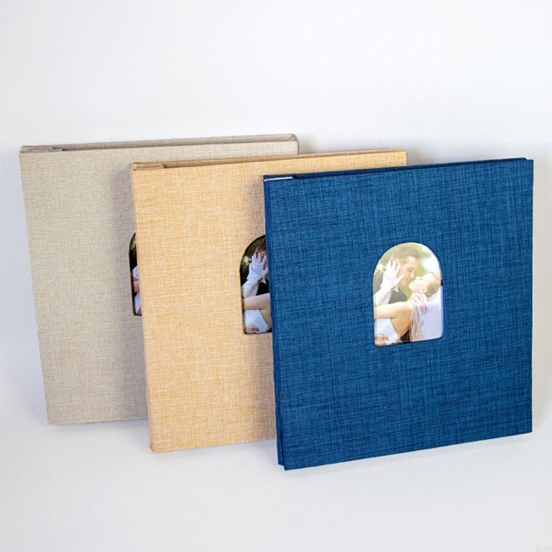 62KD Arch Design Photo Album With 40 Pockets Thick Cardboards Pages Writing Space