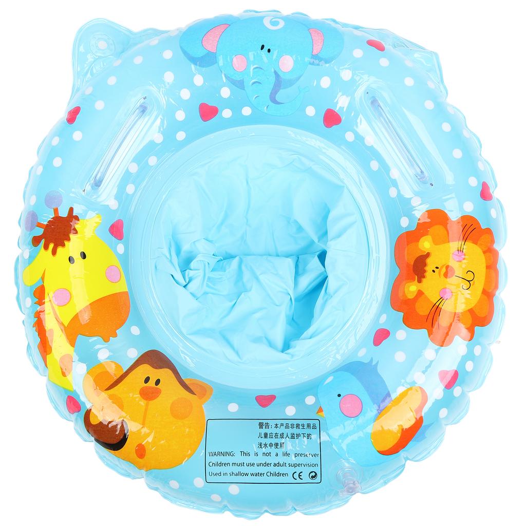 Swimming Float Inflatable Cartoon Animal Pattern Swimming Rings with Seat for 6‑36 Months Old Kids