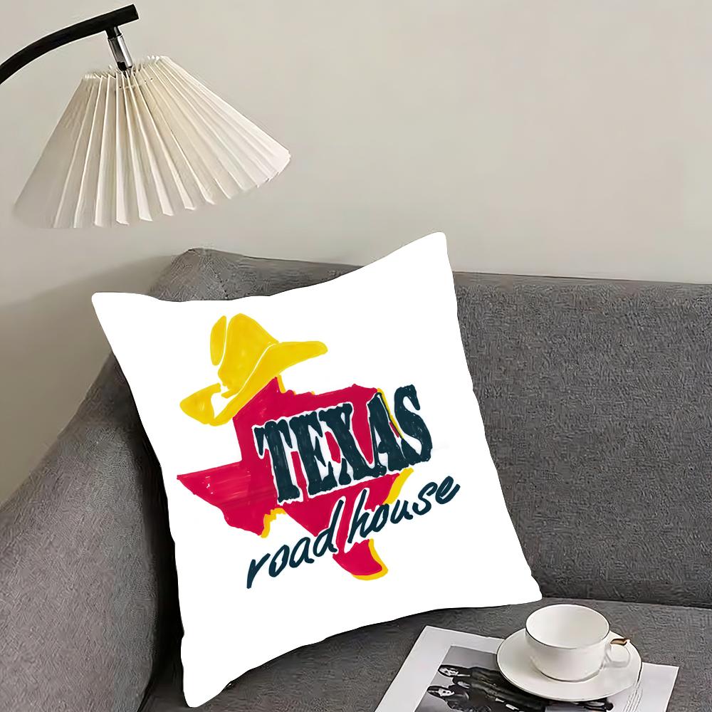 Classic TTexas RRoadhouse Cushion Cover Elegant Comfort Pillowcase Sofa Bed Doublesided Printed Invisible Zipper Home Decor