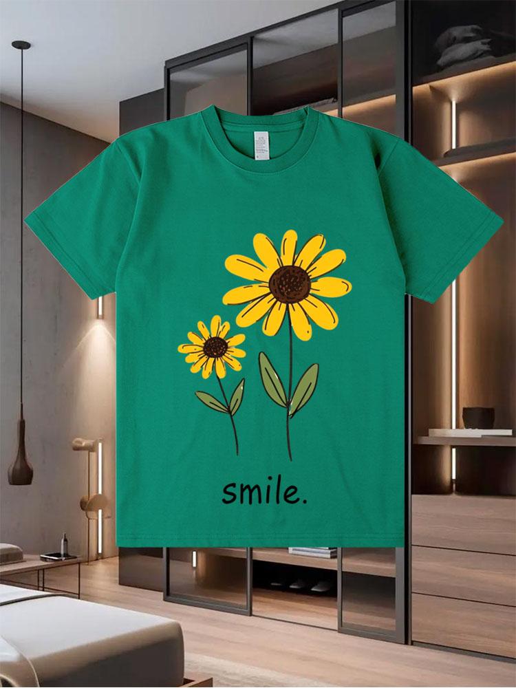 Men's New Printed Short-Sleeve T-Shirt for Summer a Fashionable Loose Pure Cotton Short-Sleeve Top