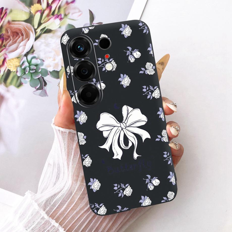 Flower Cartoon Fashion Design Phone Case For Tecno Camon 50 4G CN5 Camon50 Funda Soft Lisquid Silicone Shockproof Back Cover