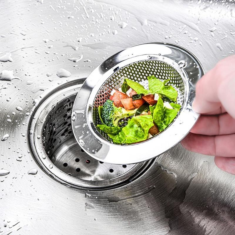 Stainless Steel Sink Drain Strainer for Kitchen Bathroom Metal Mesh Sink Drain Hole Strainer Trap Filter Floor Drain Cover