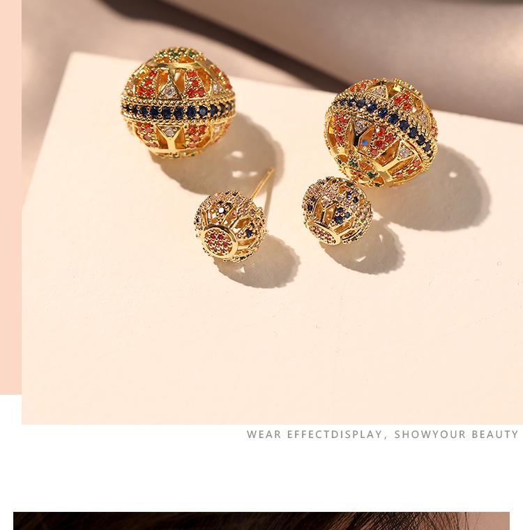 2023 Stylish Hollow Ball Earrings: Exaggerated, High-End Ancient Style for Women