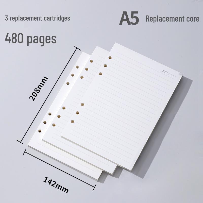 A5 Loose-Leaf Stapled Notebook - Custom Diary with B5 Business Perforated Pages and Personalized LOGO