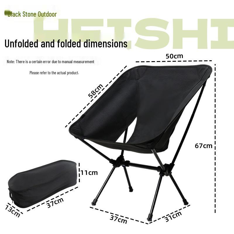 Custom Logo Outdoor Folding Moon Chair - Portable Camping Chair