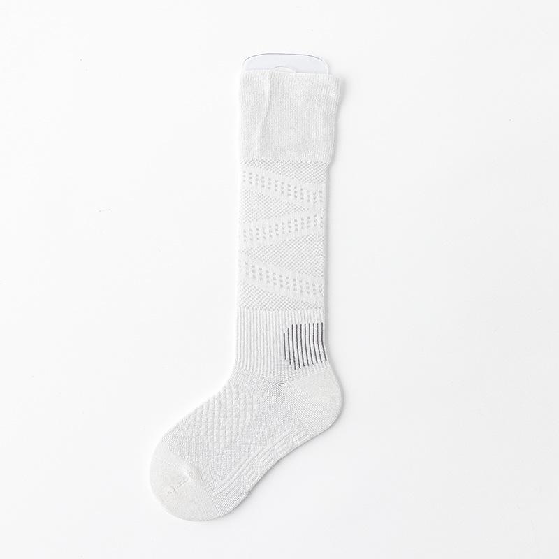 Seamless Kids' Summer Sports Compression Socks - Non-slip Mesh Cycling Calf Socks for Girls