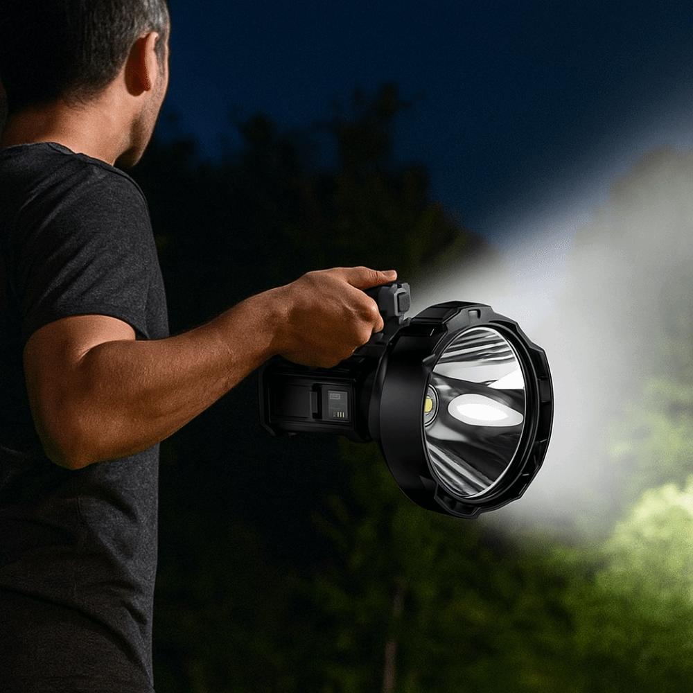 Waterproof Strong Light Searchlight Portable Handheld Spotlight Camping Searchlight  Camping