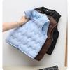 Chaleco cálido de invierno para niños y niñas, grueso, de algodón, de color liso, para niños de 1 a 6 años.