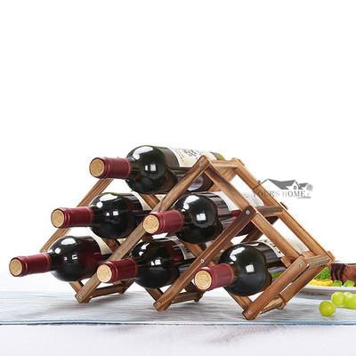 Wooden Red Wine Rack 3/6/10 Bottle Mount Kitchen Holders Exhibition Organizer Barware
