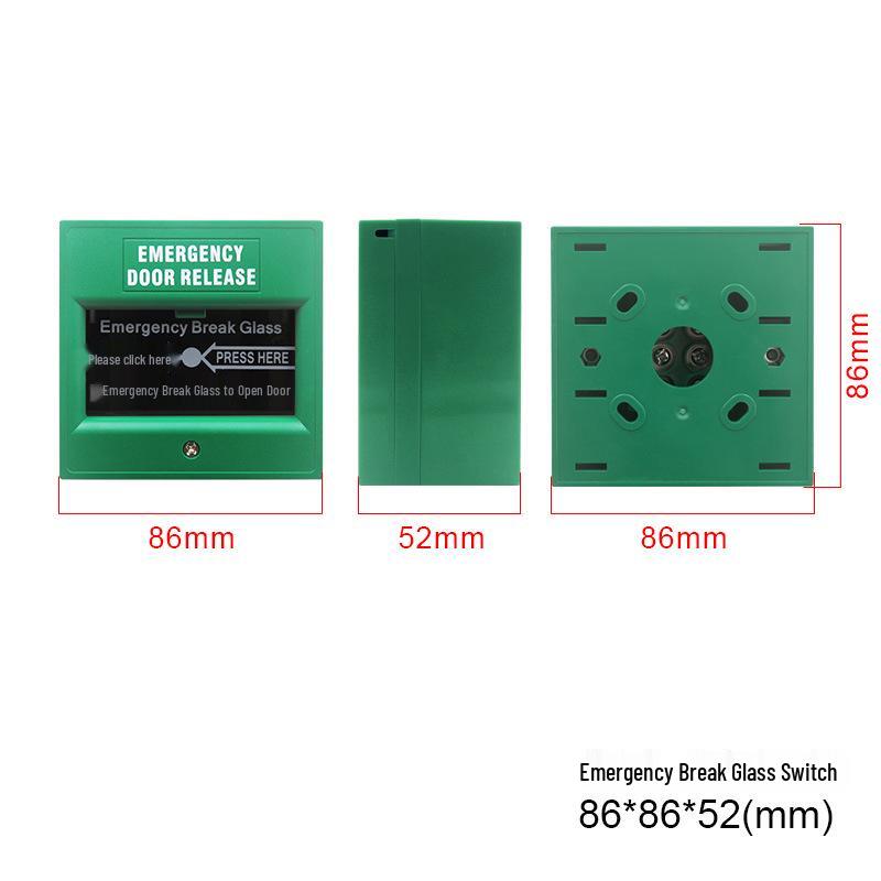 Emergency Exit Door Release Button - 86 Type Alarm, Break Glass To Open