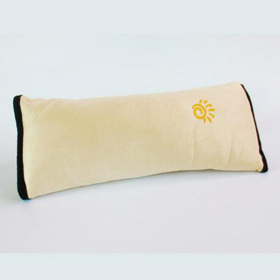 

Плюшевая подушка на плечо для детских ремней безопасности автомобиля, толстый и защитный чехол для сна и комфорта бежевый