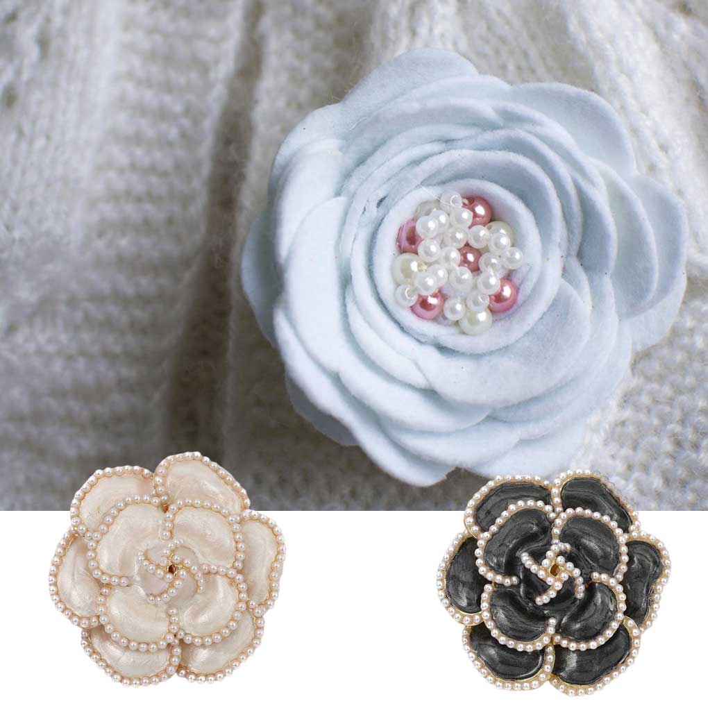 Women Flower Brooch Pin Rhinestone Decor Alloy Breastpin Decorations Jewelry Dating Party Present Jewelries Ornaments