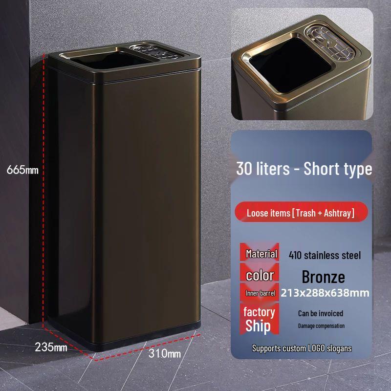 

Stainless Steel Vertical Ash & Waste Bin