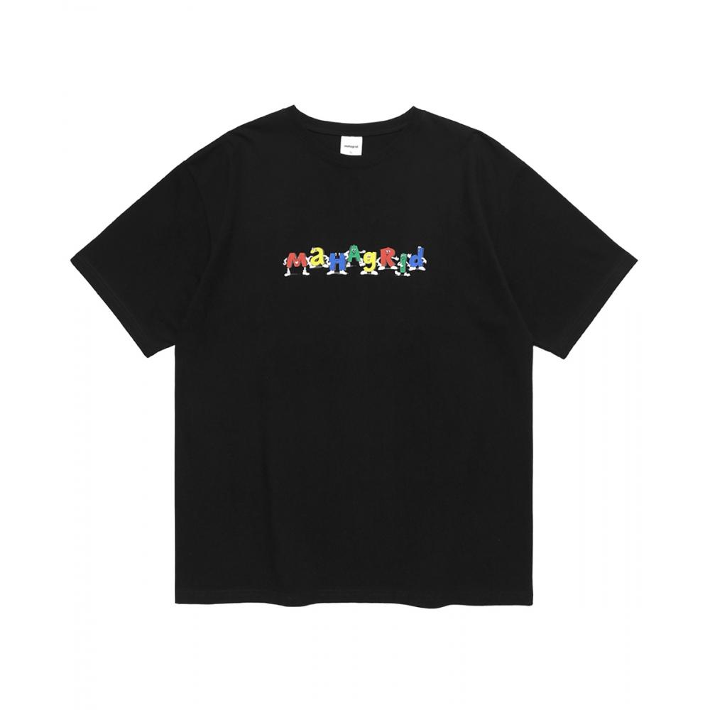 

MAHAGRID ALPHABET FRIENDS TEE BLACKMG2CMMT529A