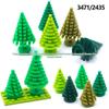 Pine Tree Building Blocks 2435 3471: Compatible with Lego Forest & Street Scenery Accessories.