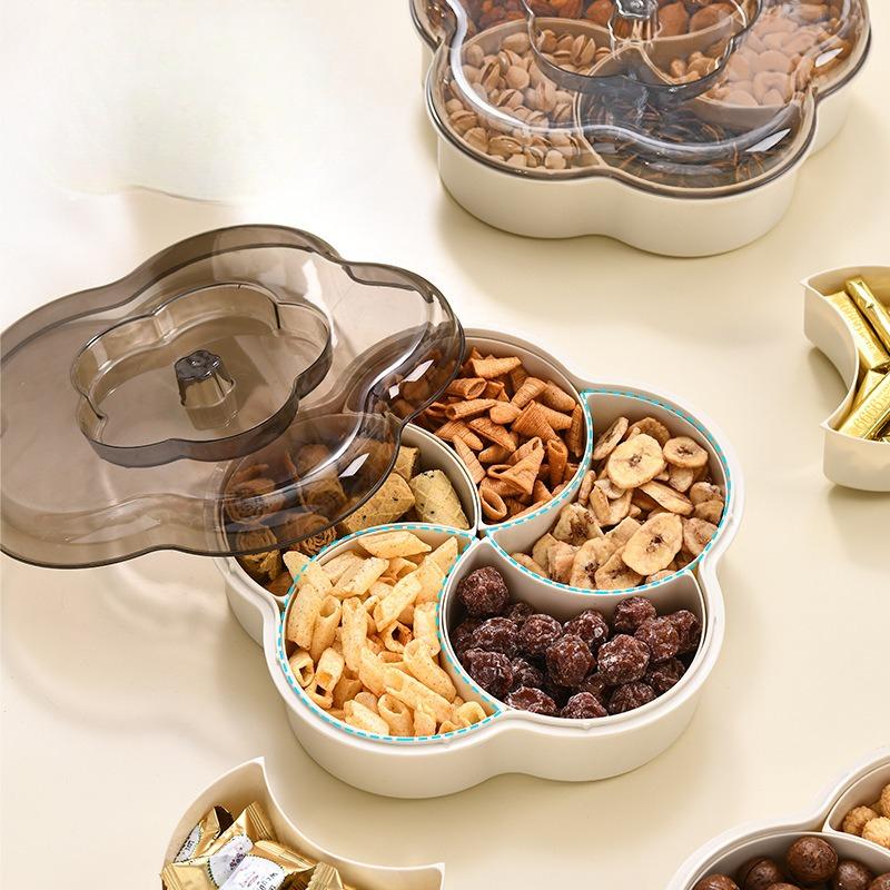 Household Dried Fruit Plate, Living Room Coffee Table, Candy Box, Snacks, Nuts, Compartments, Fruit Plate, Coffee Table, High-end Candy Box
