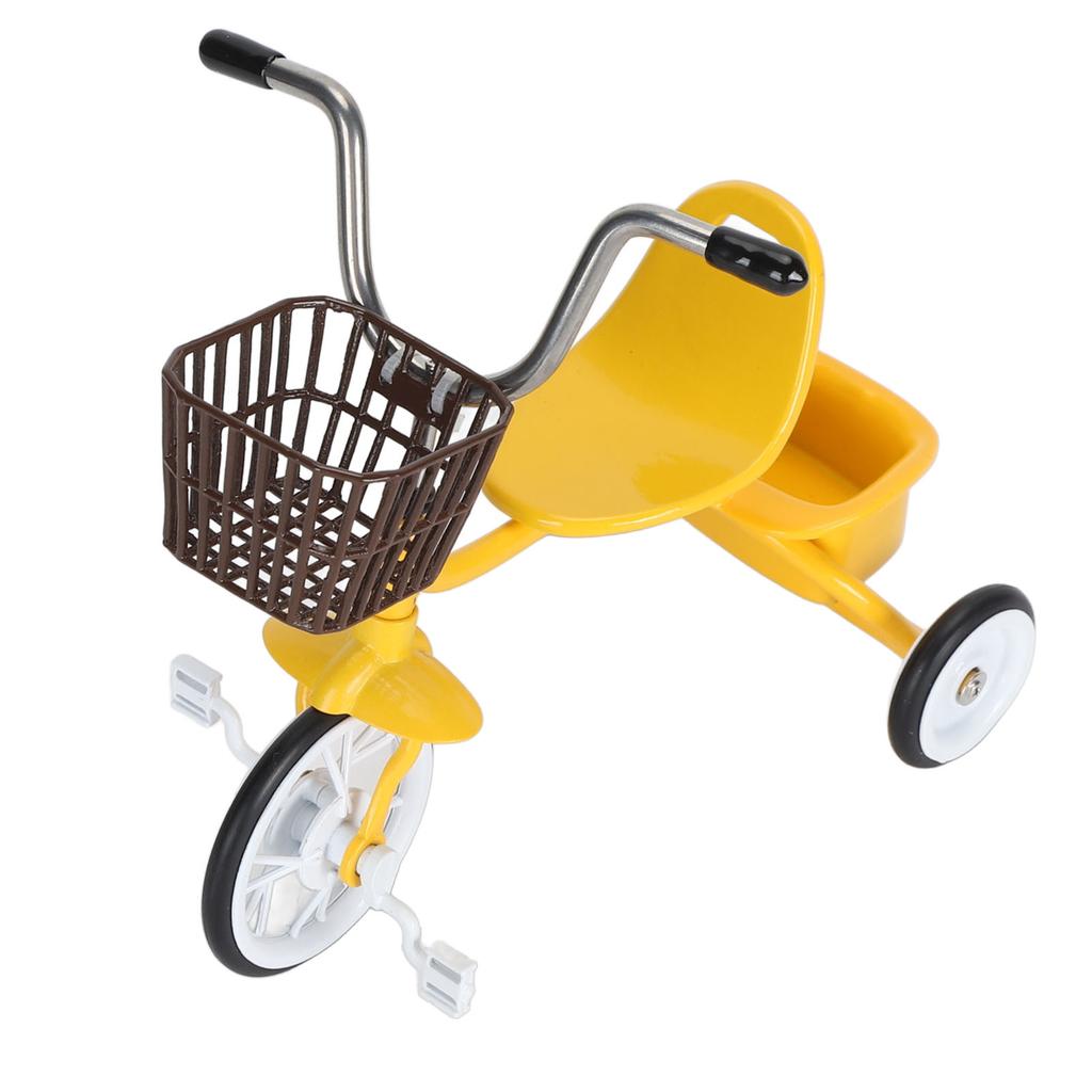 Metall-Dreirad-Modell Dreirad-Modell Dekorative Miniatur-Dreirad-Statue Lebensechtes Dreirad-Spielzeug-Ornament für Schreibtischregal