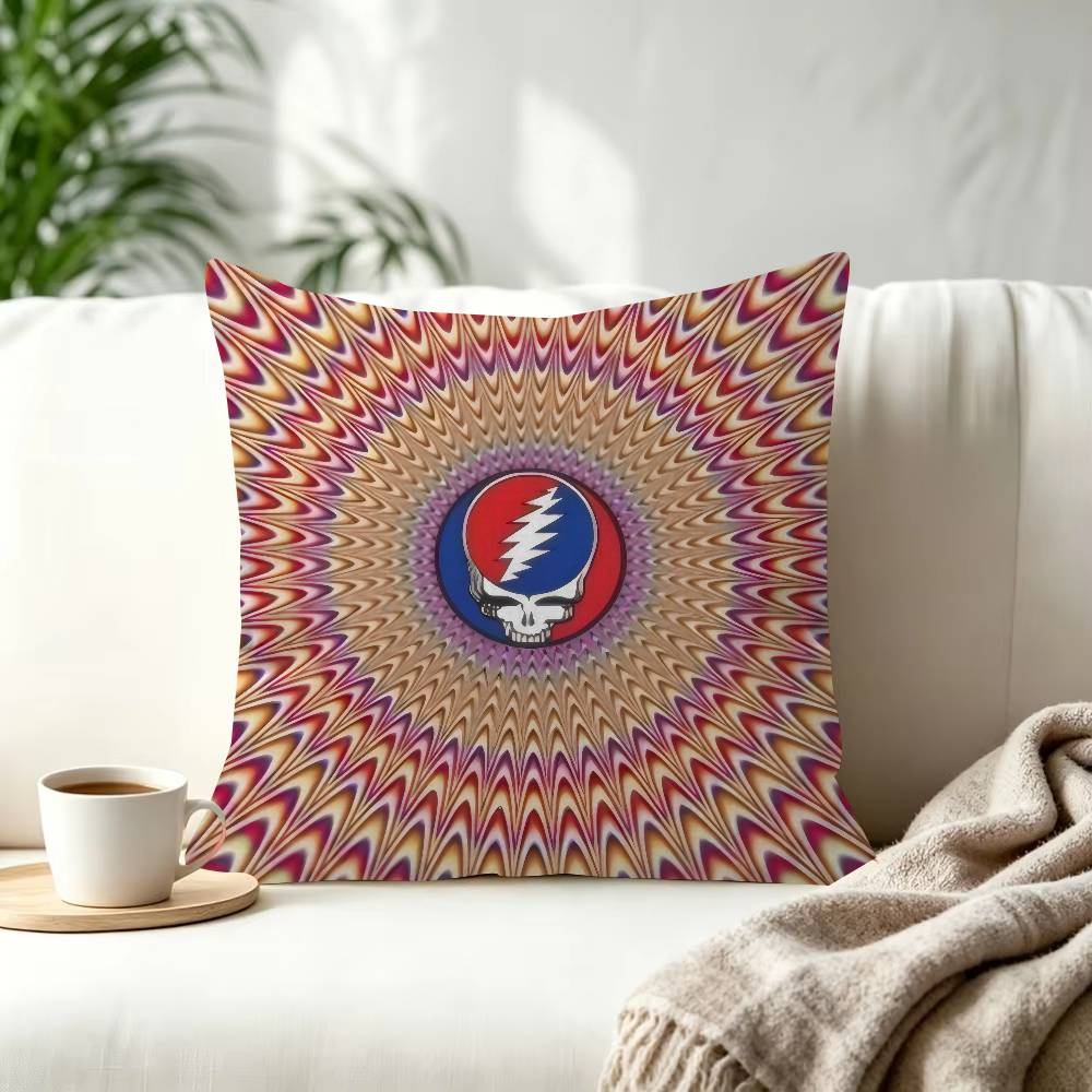 Album GGrateful DDead Band Cushion Cover Pillowcase Upholstery Sofa Throw Pillow Home Decor Pillowcas