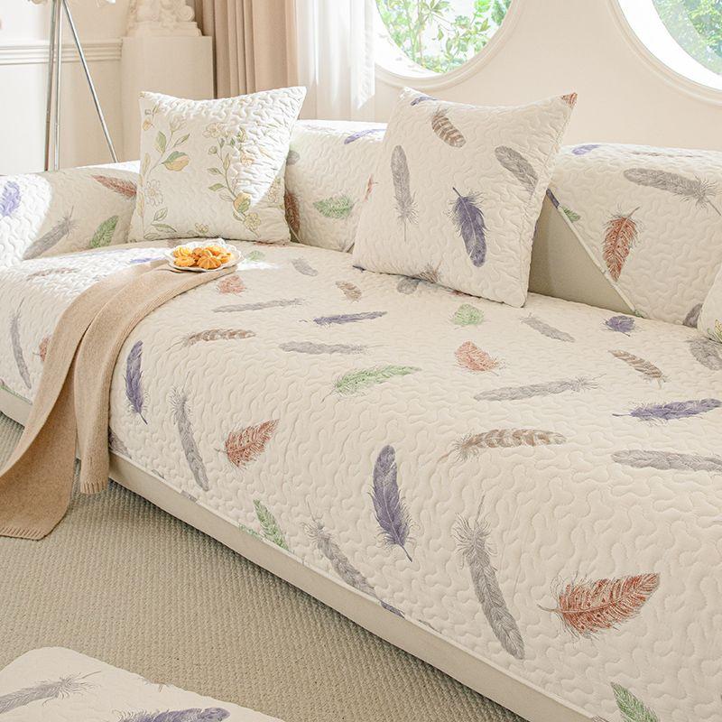 

Подушка для дивана из чистого хлопка 3 м Нескользящая 2025 Новое поступление Большая Трехместная Четырехместная Антистатическая Круглый год Нейтральный хлопок Корейский стиль Jin Yu 70 * 70cm