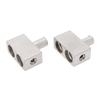 2pcs Dual 1/0 Gauge to 1/0 Gauge Amplifier Input Reducer Nickel Plated Aluminum Alloy High Power for Car Audio