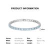 Bracciale in Argento Sterling 925 con Topazio Azzurro Naturale per Donna Gioielli Moda Lusso Leggero Elegante Regalo per Anniversario Compleanno