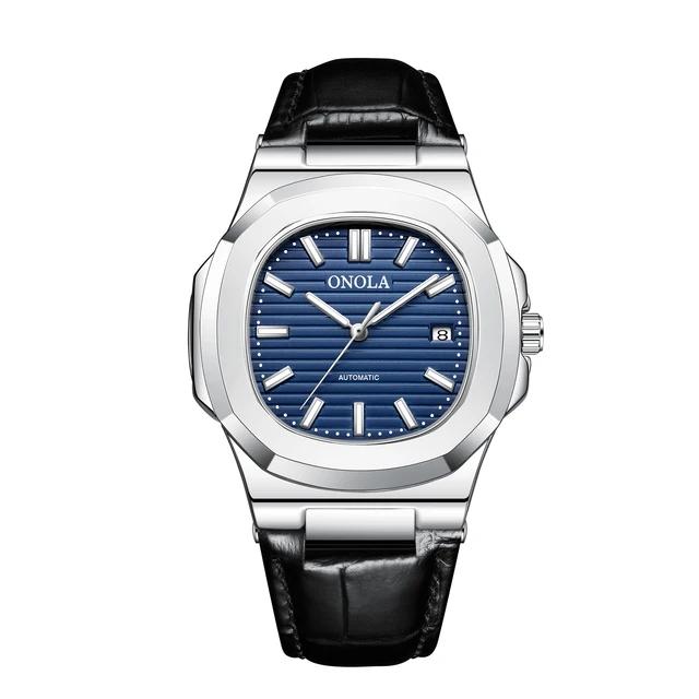 ONOLA 3853 Mechanical Watches Headband Material Cowhide Men Luminous Business Leather Strap Waterproof Luxury Automatic Movement