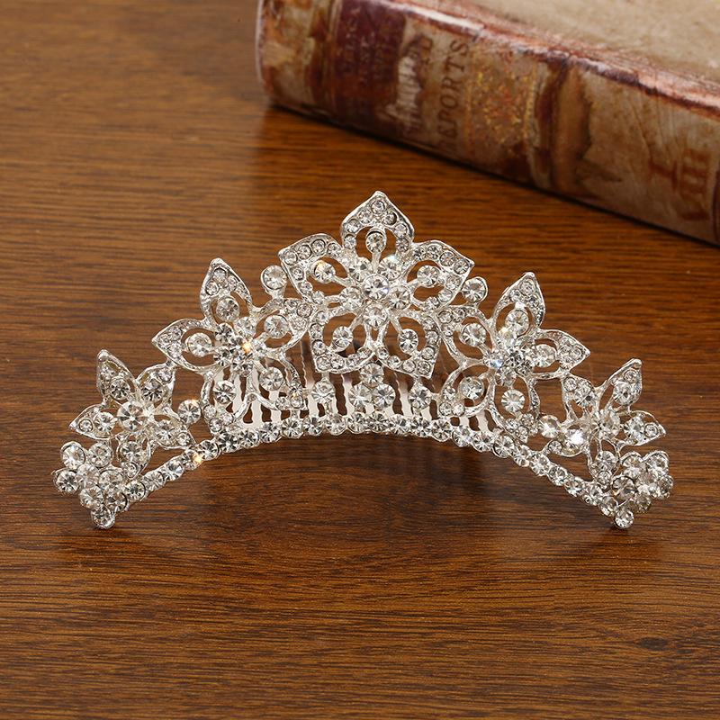 Rhinestone Tiara for Girls - Princess Crown Headpiece, Birthday Gift & Performance Hair Accessory