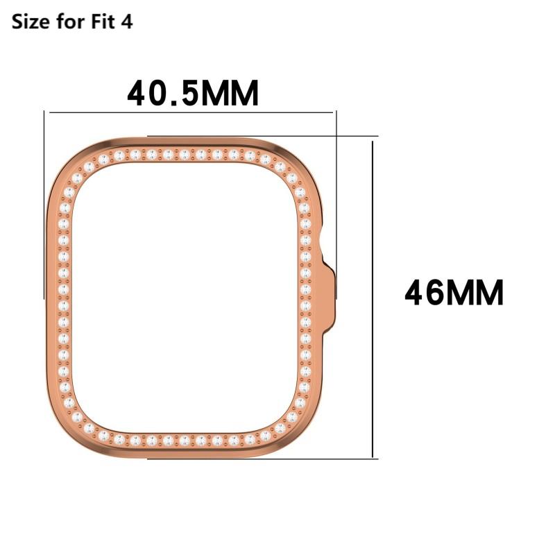 Bling PC Hollow Case for Huawei Watch Fit 4Pro Fit 4  Watch Frame Diamond Crystal Bumper Shell for Huawei Watch Fit4 Accessorie