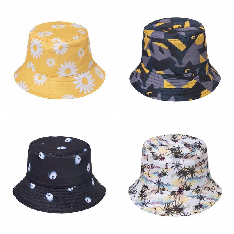 

2023 весна/лето новая шляпа рыбака с принтом Apple Daisy кокосовая пальма камуфляжная серия тонкая шляпа с принтом