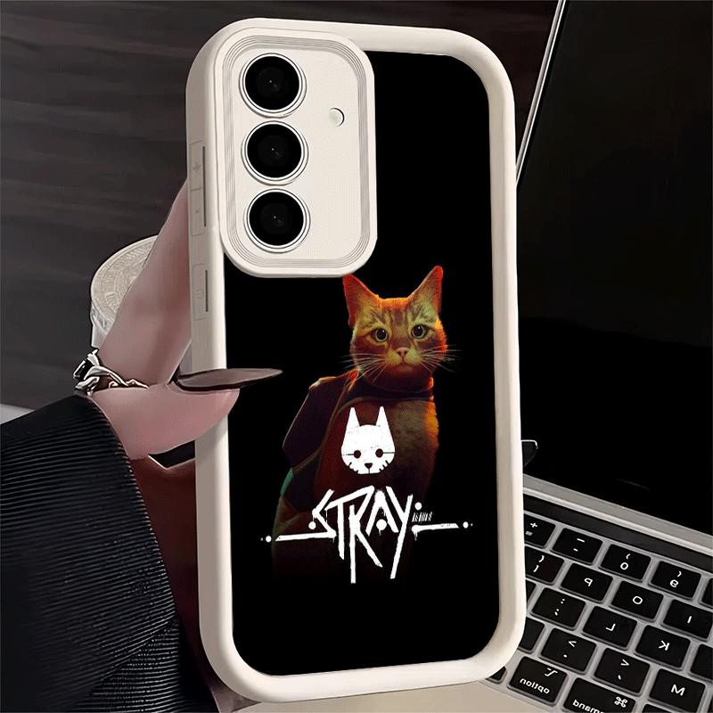Phone Case for Samsung Galaxy A17 A16 A15 A14 A13 Stray Cat Game B-12 A56 A36 A26 A55 A35 A25 A54 A34 A24 A53 A33 A23 A07 A06