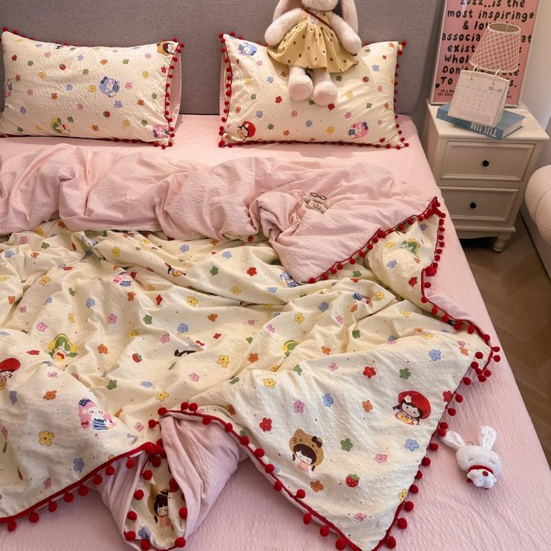 2026 A-Class Skin-Friendly Puff Cotton Bedding Set Soft Duvet Cover Bed Sheet Pillowcases