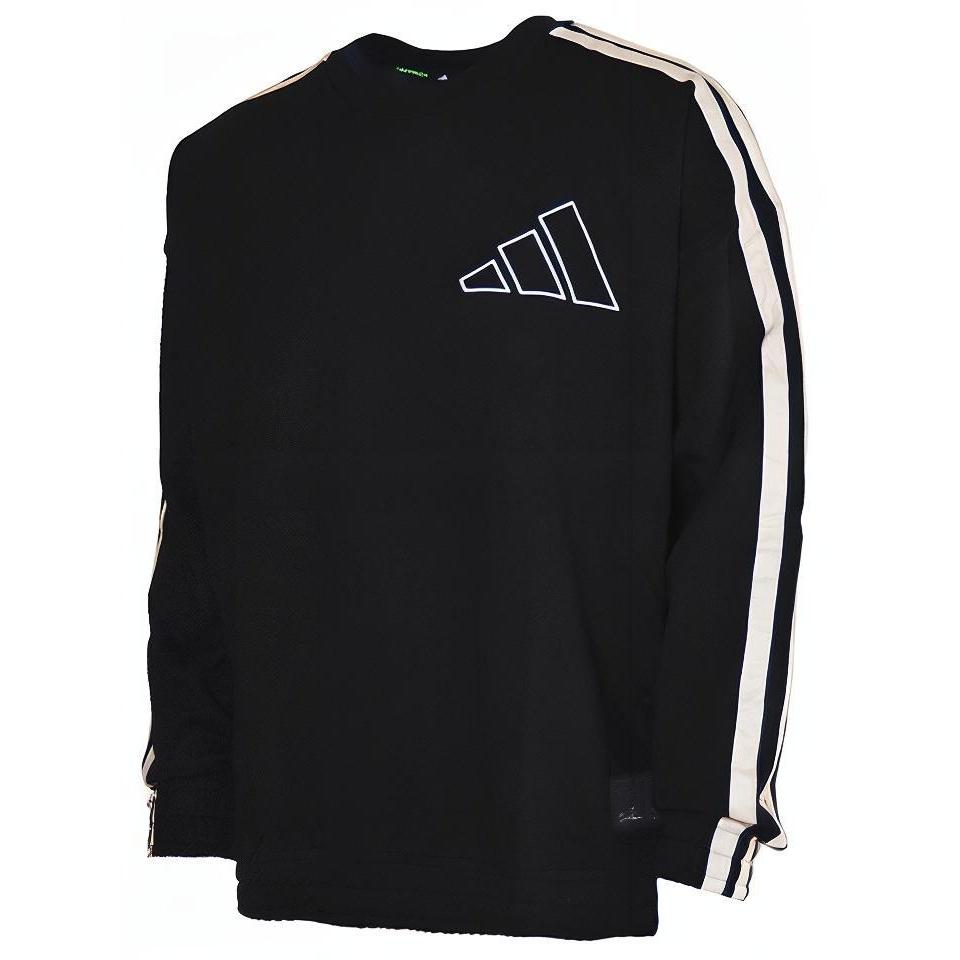 adidas Dp hdn crew Round Neck Pullover Long Sleeves Black Men s GH4779 L