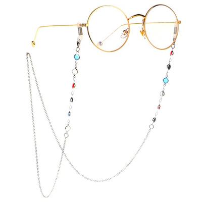 Cubic Glasses Strap (Silver) Fashion Chain Glasses Necklace