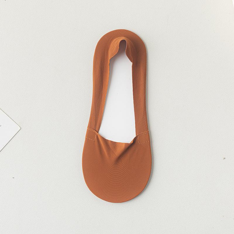 

Женские летние тонкие однотонные носки-лодочки с низким вырезом, невидимые, силиконовые, нескользящие, без косточки, короткие 1 pair