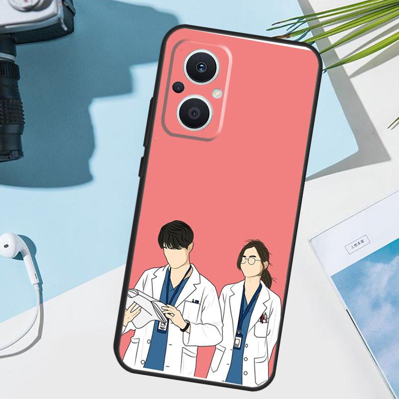 

Cartoon Medicine Doctor Nurse Cover For OPPO Reno 12F 11F 13F 14F 8T 7 8 Lite 10 11 12 13 14 OPPO Find X9 X8 X6 X5 Pro Case OPPO Reno8 Lite