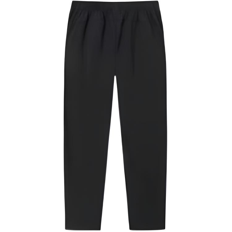 Anta Lässige Einfache Unifarbene Stricksporthose mit Geradem Bein Damen Unterteile Schwarz 162527311-2