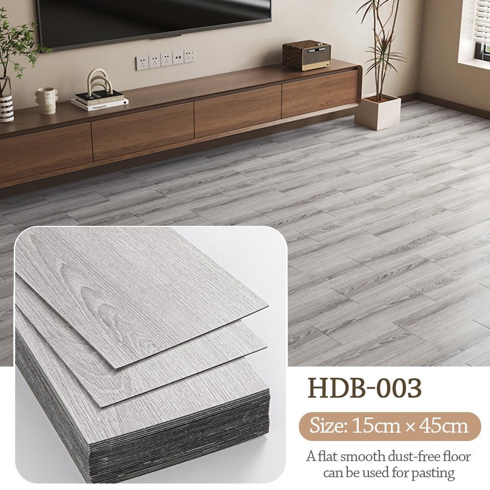 45x15cm Size Self-Adhesive Floor Sticker PVC Material Thickened Wood Grain Wall Sticker Heat Resistant Wood Grain Pattern