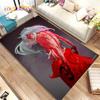Anime Inuyasha Cartoon Area Rug Large,Carpet Rug for Living Room Bedroom Sofa Doormat Decoration,kids play Non-slip Floor Mat 3D
