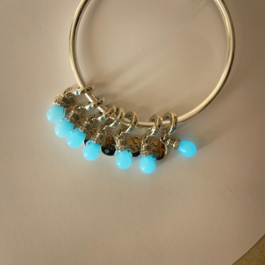 Blue Bulb Pendant Copper Plated Fitted Pendant Copper Original Bracelet For Jewellery Making